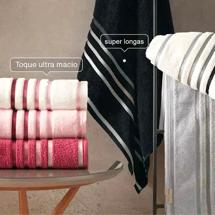 COMBO 10 TOALHAS SUPER BANHÃO DE ALTA ABSORÇÃO + BRINDE [ÚLTIMAS UNIDADES]